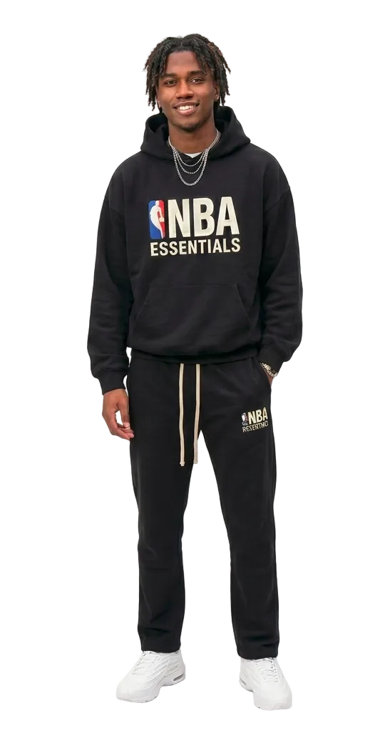 NBA x Essentials Tracksuit — Hoodie & Jogger (Black)