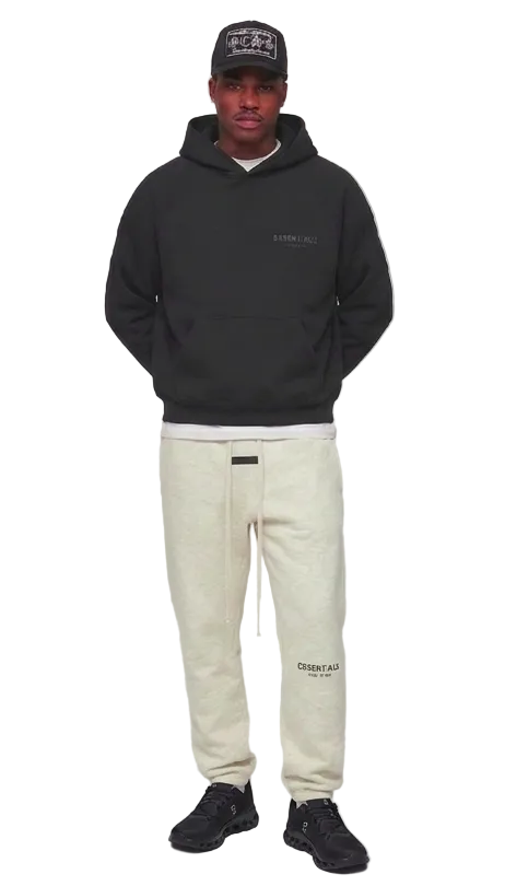 Outfit Complet Streetwear — Essentials Hoodie + Jogging + Chrome Hearts Cap + ASICS