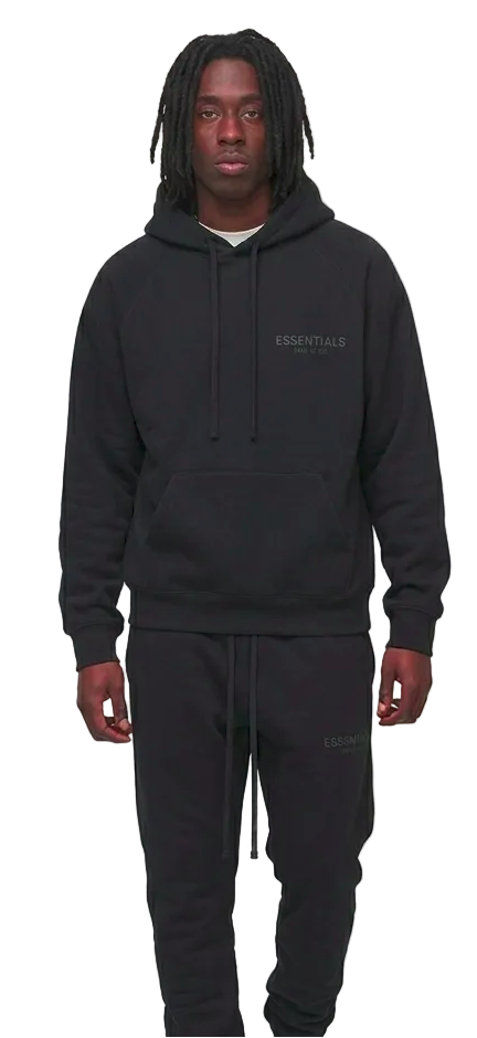 Essentials Tracksuit — Black (Hoodie + Jogger)